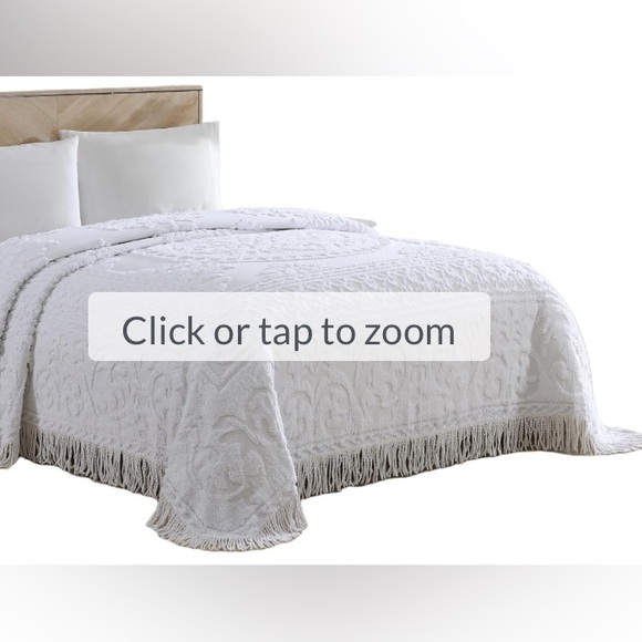 Chenille Bedspread - Ivory Queensize new - Picture 5 of 11